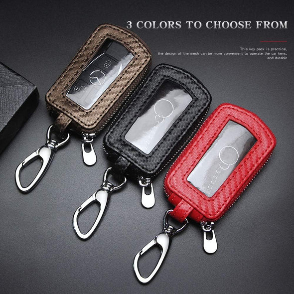Universal Premium Car Key Fob Case Genuine Leather Car Smart Key Fob Holder for Remote Key Fob