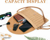 COOKOOKY Straw Clutch Handbag Summer Beach Straw Purse for Women Woven Envelope Bag