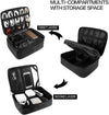 Travel Electronics Organizer, Waterproof Cable Organizer Bag for Electronic Accessories Double Layer Large Shockproof Cable Storage Bag for Cord, Power Bank, Tablet(Up to Ipad 11 Inch) - Black