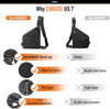 WANDER PLUS® anti Theft Crossbody Bag, Shoulder Bag Anti-Theft Design for Travel, Sport, Work