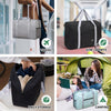 Personal Item Bag for Airlines - Foldable Travel Bag 18X14X8 Small Duffle Bag for Spirit Frontier Weekender Overnight - Black