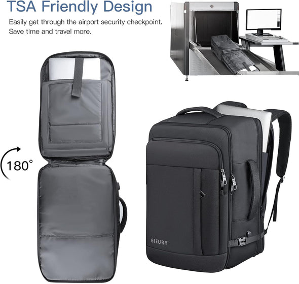 Gieury 50L Expandable Carry On Travel Backpack Gieury 50L Expandable Carry On Travel Backpack