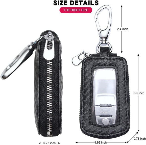 Universal Premium Car Key Fob Case Genuine Leather Car Smart Key Fob Holder for Remote Key Fob