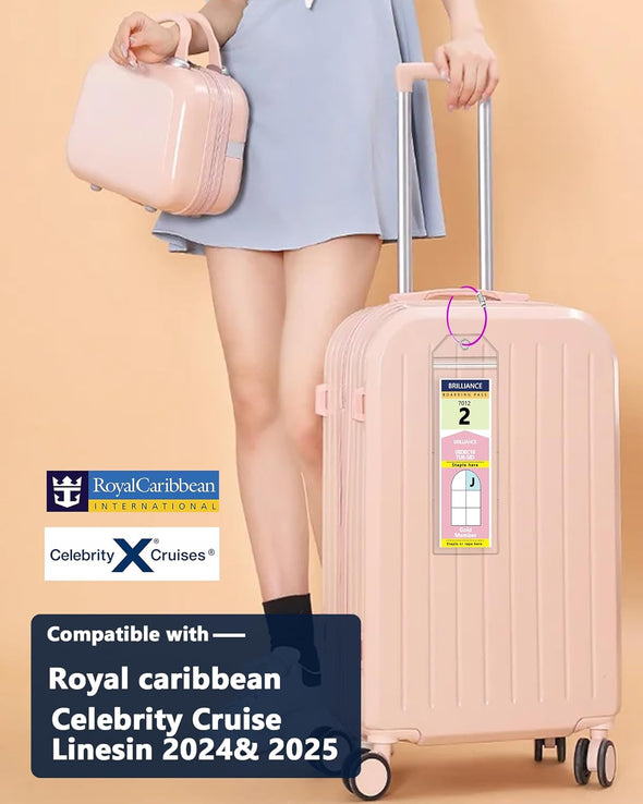 10 Pack Royal Caribbean Luggage Tag Holders，Clear Cruise Luggage Tagsfor Royal Caribbean & Celebrity Cruise，Cruise Luggage Tags 2025 & 2026（7.5X2.75In）