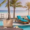 Woven Tote Bag Womens Purse: Vegan Leather Shoulder Handbags - Fashion Summer Beach Tote Bags - Large Travel Totes