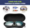 Moko Semi Hard Shell Sunglasses Case, Unisex Protective Eyeglass Case Glasses Case Holder with Metal Hanging Hook