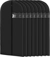 Garment Bags for Hanging Clothes (8 Packs?43 Inches) Washable Black Suit Bags for Closet Storage and Travel with Clear Window