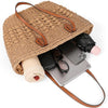 Women'S Straw Shoulder Bag Large Rattan Woven Totes Summer Travel Beach Handbag Handmade Top Handle Purse