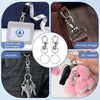Logosophia 50 PCS Premium Keychain Making Kit - 25 Keychain Clips & 25 Key Rings, Metal Swivel Lobster Claw Clasps, for Jewelry Clasps&Name Tag