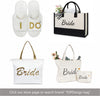 Topdesign Canvas Tote Bag, Bridal Shower Gifts for Bride, Wedding Bachelorette Bride Gifts Shoulder Bag