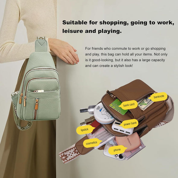 2025 Crossbody Bag,Travel Small Sling Bag Crossbody Bags for Women-Vegan Leather Fanny Pack Crossbody Bags for Women