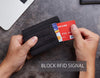 Toughergun Slim Minimalist Wallet for Men with Magnetic Money Clip Leather Wallet, Credit Card Holder RFID Blocking Front Pocket Holds Cash and Cards