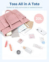 BAGSMART Tote Bag for Women, Lightweight Puffy Tote Bag with Compartments, Quilted Shoulder Bag Handbag for Travel, Work