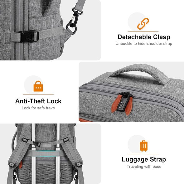 Bagsure 42L Expandable Carry On Travel Backpack Bagsure 42L Expandable Carry On Travel Backpack