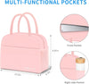 Lunch Bag Lunch Box for Women Men Reusable Insulated Lunch Bags for Adults,Leakproof Cute Cooler Lunch Tote Bag,Large Capacity for Work Travel Picnic, PINK