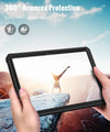 Moko Case Fit Galaxy Tab A9 plus 11-Inch 2023 (SM-X210/X216/X218), Shockproof Full Body Rugged Stand Back Cover Built-In Screen Protector Fit Galaxy Tab A9+ 11" 2023, Black