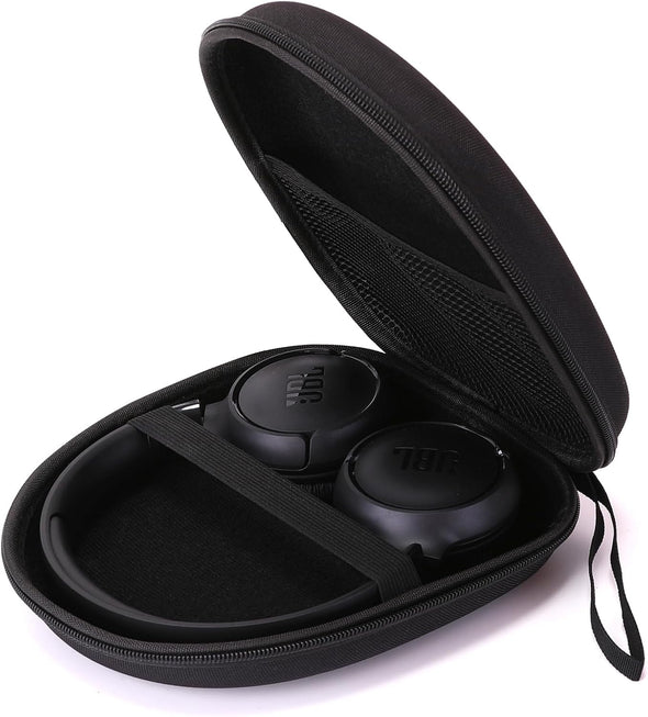 Ginsco Universal Headphone Case Compatible with JBL Tune 510BT 720BT, Sony WH-CH 720N/WH-CH520, Soundcore Q20/Q30 BERIBES KVIDIO TOZO Etc, 1680D Oxford Travel Carrying Hard Shell Case Black