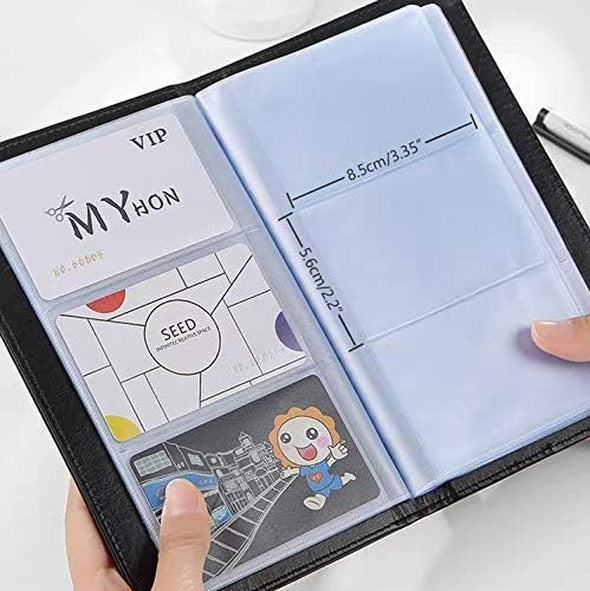 ZUFECY Business Card Organizer Business Card Holder Book, Portable Business Card Binder File Sleeve Storage, Business Card Holders,120 Cards