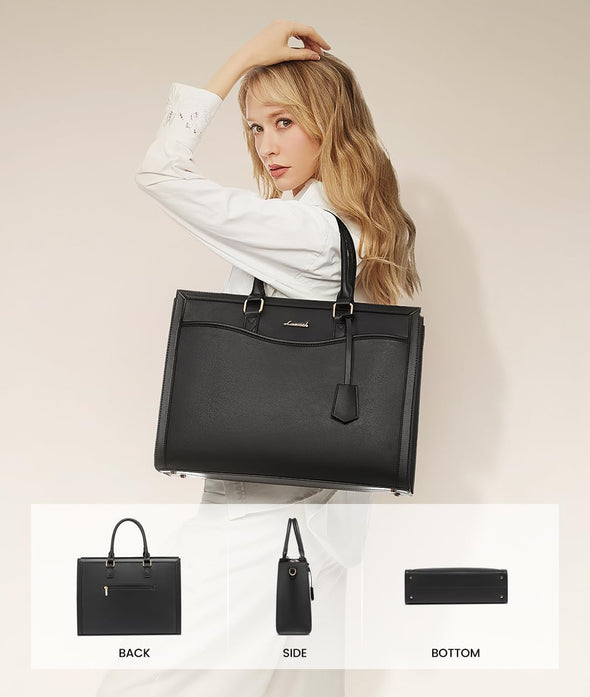 LOVEVOOK Laptop Tote Bag for Women, Office Work Bag Briefcase Fit for 15.6 Inch Laptop, Large Capacity Teacher Bag Handbag