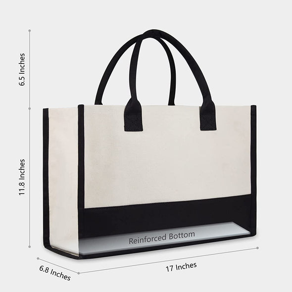 Topdesign Canvas Tote Bag, Bridal Shower Gifts for Bride, Wedding Bachelorette Bride Gifts Shoulder Bag