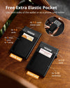 YESIIW Ultra-Slim Wallet for Men - Pop up Card Holder Mens Wallet with RFID Protection Minimalist Metal Wallets Billeteras De Hombres Gifts for Men Dad Husband Boyfriend Black