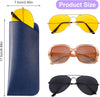 CREPUSCOLO 6 Pack Soft Glasses Cases, Leather Eyeglass Cases Travel Glasses Case for Women, Men, Kids