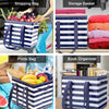 WISELIFE 3 Pack Reusable Grocery Bags Large Water Resistant Grocery Collapsible Heavy Duty Tote Bags for Shopping Picnic