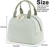 Bluboon Lunch Bag for Women Men Cute Corduroy Lunch Tote Bags Reusable Insulated Lunch Box Large Capacity Reusable Insulated Cooler for Work Picnic or Travel (Stripes Green)