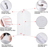 Hanging Garment Bags Cover 24''X48'' Lightweight Clear White Suit Protector Cover Bag (Pack of 6) with Study Full Zipper for Suit Clothes Storage Closet