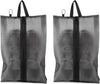2 Pack Shoe Bags for Travel, Sneaker Bags, Waterproof Travel Shoe Bags with Zipper for Packing, Golf Shoe Dust Bags for Man and Women, X-Large, Black
