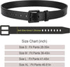 XZQTIVE Men’S Metal Free Belt Hypoallergenic Leather Belts for Jeans Dress Nickle Free TSA Belt with Black Buckle