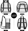 USPECLARE Clear Backpack Stadium Approved 12X11X6, Waterproof Clear Bag Stadium Backpack for Concert Work Sport Event
