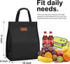 Lunch Bags for Women Insulated Reusable Lunch Tote with Internal Pocket, Adult Lunch Tote Bag for Work (Black
