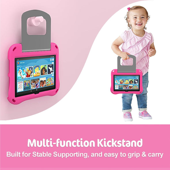 Fire HD 8 Tablet Case for Kids,Kindle Fire HD 8 Case,Amazon Fire Tablet 8 Cases,Dihines Shockproof Handle Stand Kids Case Cover for Amazon Kindle Fire HD 8/8 Plus(12/10Th Generation,2022/2024 Release)
