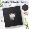 Popotop Photo Album 4X6 200 Photos with Writing Space, Leather Cover Album with Display Picture Window, Photo Book for Wedding Family Baby Gift