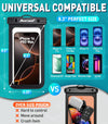 Hiearcool Waterproof Phone Pouch, Waterproof Phone Case for Iphone 16 15 14 13 Pro Max, IPX8 Cellphone Dry Bag Beach Cruise Ship Essentials 2Pack-8.3"