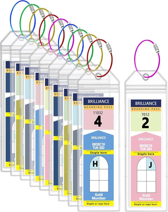 10 Pack Royal Caribbean Luggage Tag Holders，Clear Cruise Luggage Tagsfor Royal Caribbean & Celebrity Cruise，Cruise Luggage Tags 2025 & 2026（7.5X2.75In）