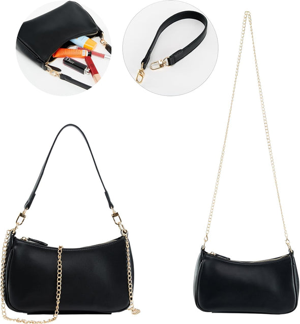Shoulder Bag for Women Crossbody Bags Retro Classic Small Hobo Purse Clutch Tote Handbags with Zipper Closure