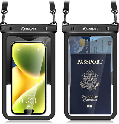Waterproof Phone Pouch - 8.5In Waterproof Phone Case with Lanyard, IPX8 Cell Phone Dry Bag Beach Essentials for Iphone 16 15 14 13 12 Pro Max, Galaxy S24 S23 S22 S21 Ultra, 2 Pack