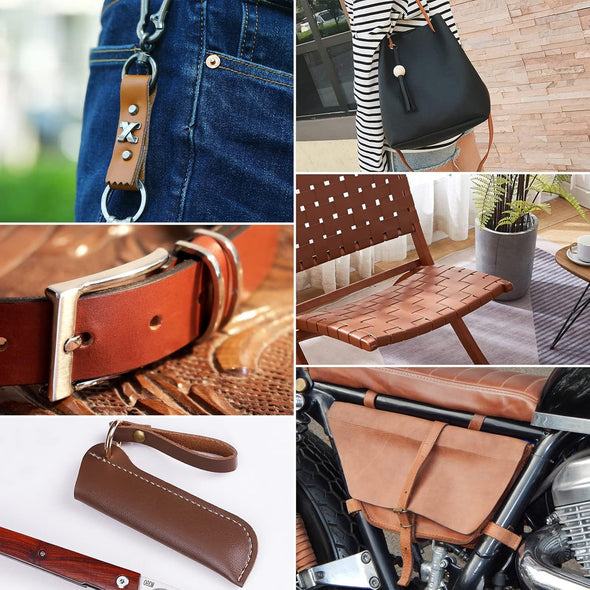Leather Strap 1 Inches Wide Flat Leather Straps for Crafts, Full Grain Oil Tan Leather Strips for Crafts, Tooling, Belt, Garden Tools (2Mm Thick 72 Inches Long Dark Brown)
