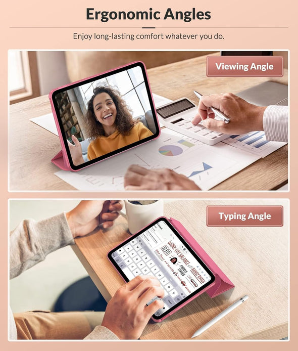 Moko Case for New Ipad (A16) 11Th Generation 2025/ 10Th Generation 2022, Ipad 11 Inch/ 10.9 Inch Case with Soft TPU Translucent Frosted Back Cover, Auto Wake/Sleep, Support Touch ID, Watermelon
