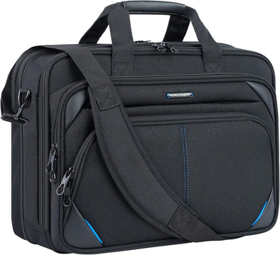 KROSER Laptop Bag 17.3 Inch Premium Laptop Briefcase, Expandable Laptop Shoulder Messenger Bag Durable Computer Case