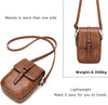 Myfriday Vintage Crossbody Phone Bag for Women, Small PU Leather Shoulder Purse and Handbag with Tassel&Rivet Decoration