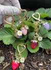 Agromusk Cute Strawberry Keychain, Heart Flower Daisy Bag Charms
