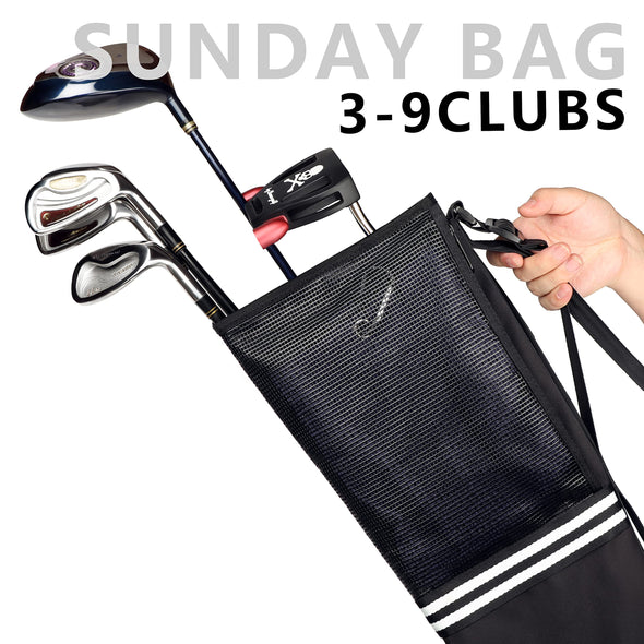 Champkey Professional Golf Sunday Bag (Carry 3-9 Clubs) with 6 Carry Pockets & Adjustable Sling Strap