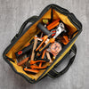 Sanwuta 3 Pack Tool Bag for Men with Waterproof Hard Bottom, Heavy Duty Tool Bag Wide Mouth Tote for Various Instrument, Electrician Carpenter Mechanic(13 Inch,Blue, Red, Yellow)