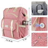 FALANKO Wide Open Pink Backpack with  USB Charging Port