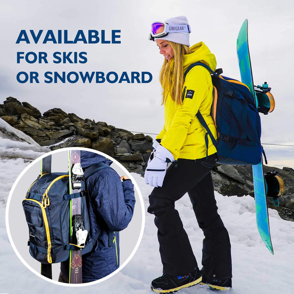 Unigear 50L Ski Boot Travel Backpack for Ski Helmet, Goggles, Gloves & Accessories