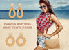 COOKOOKY Straw Clutch Handbag Summer Beach Straw Purse for Women Woven Envelope Bag