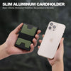 Slim Wallet for Men, RFID Blocking Mens Wallets, Minimalist Pop up Men'S Credit Card Holder, Sturdy Metal Card Case with Cash Strap - 12+ Cards Capacity